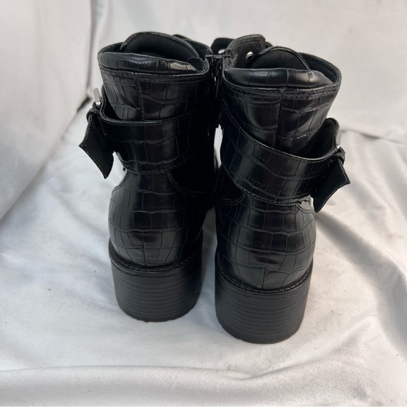 Indigo Rd - womens black Eliana combat / block heel boots size 8.5 - Picture 6 of 9